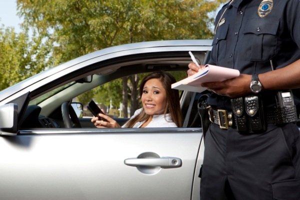 Driver getting ticket